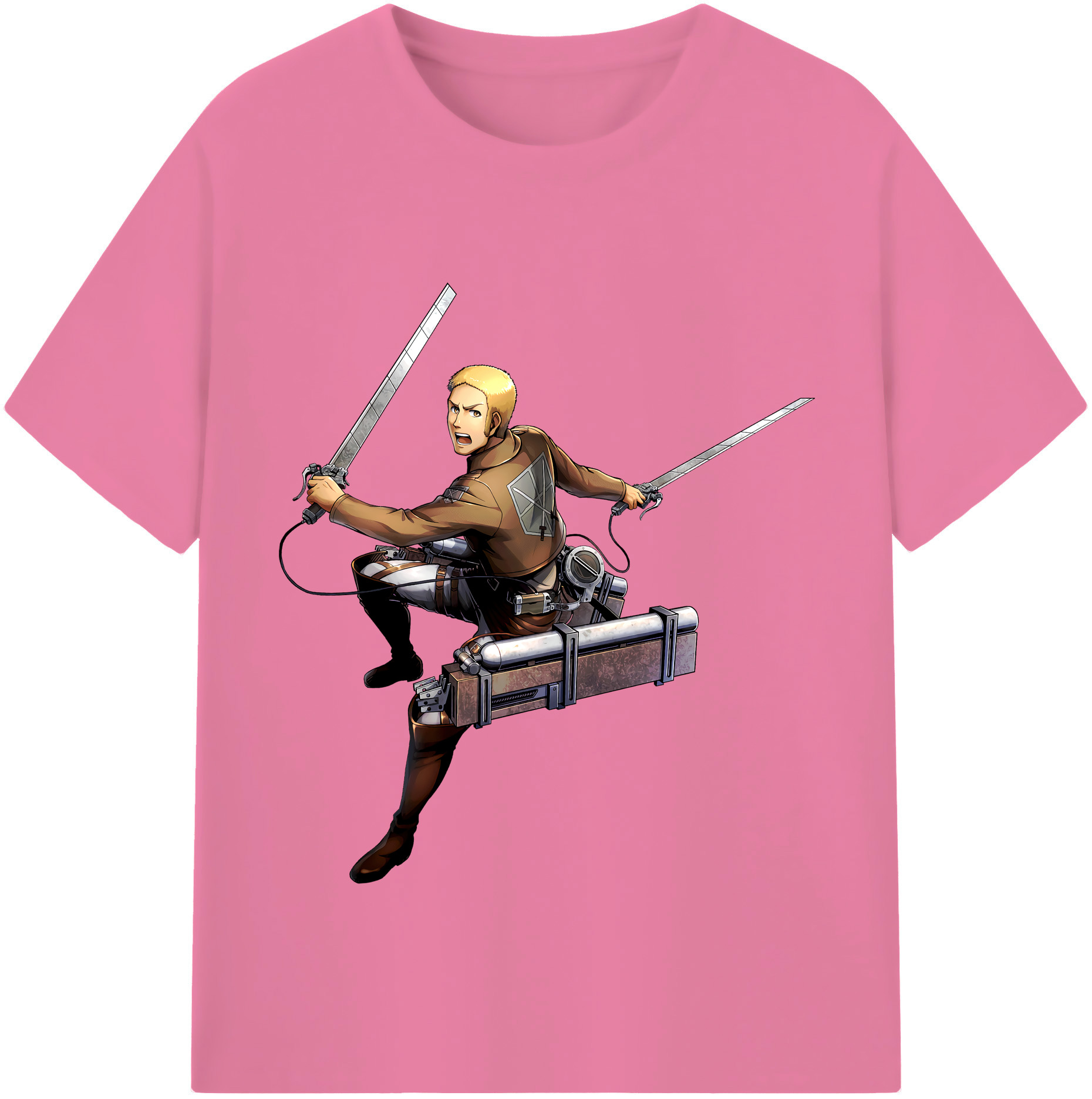 （画像用） 進撃の巨人 ライナー・ブラウン Attack on Titan Reiner Braun 綿100％半袖Tシャツ（フロントプリント）